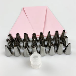 26 PCS/Set  Silicone Pastry Bag Tips